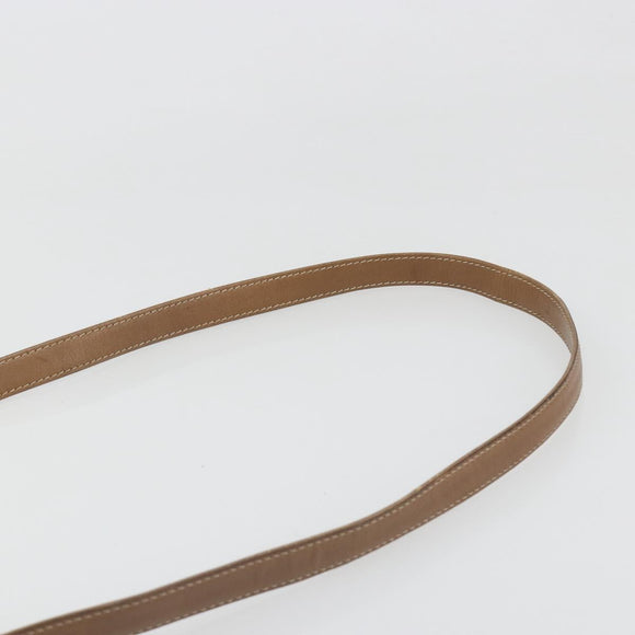 LOEWE Shoulder Bag Leather Brown gold Auth 187385