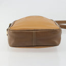 LOEWE Shoulder Bag Leather Brown gold Auth 187385-5