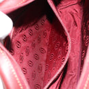 CARTIER Must Line Shoulder Bag Leather Bordeaux Gold Auth 187386A-21