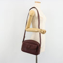 CARTIER Must Line Shoulder Bag Leather Bordeaux Gold Auth 187386A-23