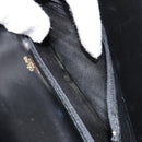 CELINE Chain Shoulder Bag Leather Black Gold Auth 187388-25
