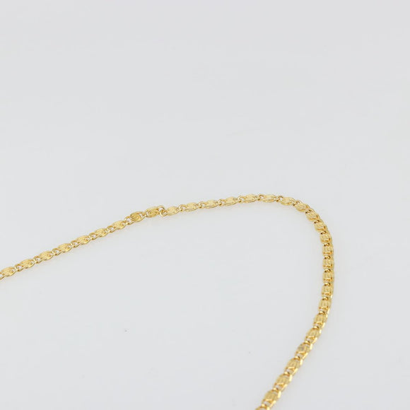 CELINE Chain Shoulder Bag Leather Black Gold Auth 187388