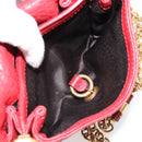 SAINT LAURENT Chain Shoulder Bag Leather Red Gold Auth 187389A-21