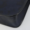 Christian Dior Trotter Canvas Vintage Clutch Bag PVC Navy Gold Auth 187390-10