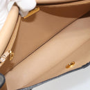 Christian Dior Trotter Canvas Vintage Clutch Bag PVC Navy Gold Auth 187390-15