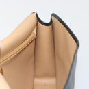 Christian Dior Trotter Canvas Vintage Clutch Bag PVC Navy Gold Auth 187390-16