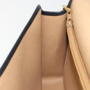 Christian Dior Trotter Canvas Vintage Clutch Bag PVC Navy Gold Auth 187390-17