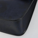 Christian Dior Trotter Canvas Vintage Clutch Bag PVC Navy Gold Auth 187390-8
