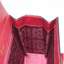 CARTIER Must Line Hand Bag Leather Bordeaux Gold Auth 187392A-19