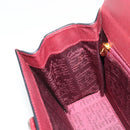 CARTIER Must Line Hand Bag Leather Bordeaux Gold Auth 187392A-20