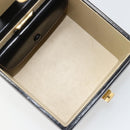 LOEWE Vanity Hand Bag Leather Black Gold Auth 187393A-12