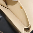 LOEWE Vanity Hand Bag Leather Black Gold Auth 187393A-20