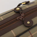 Burberrys Nova Check Boston Bag Canvas With Pouch Beige Gold Auth 187403-10