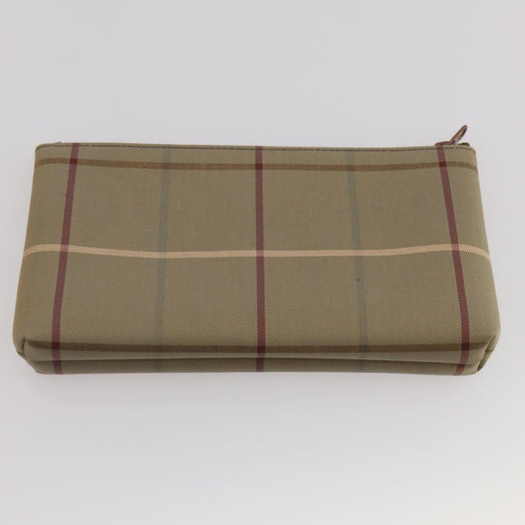 Burberrys Nova Check Boston Bag Canvas With Pouch Beige Gold Auth 187403