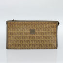 CELINE Fendi Macadam Canvas Zucchino Canvas Bag PVC 2 Set Beige Auth 187404-11