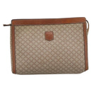 CELINE Fendi Macadam Canvas Zucchino Canvas Bag PVC 2 Set Beige Auth 187404-2