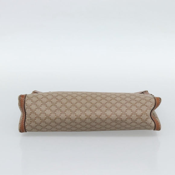 CELINE Fendi Macadam Canvas Zucchino Canvas Bag PVC 2 Set Beige Auth 187404