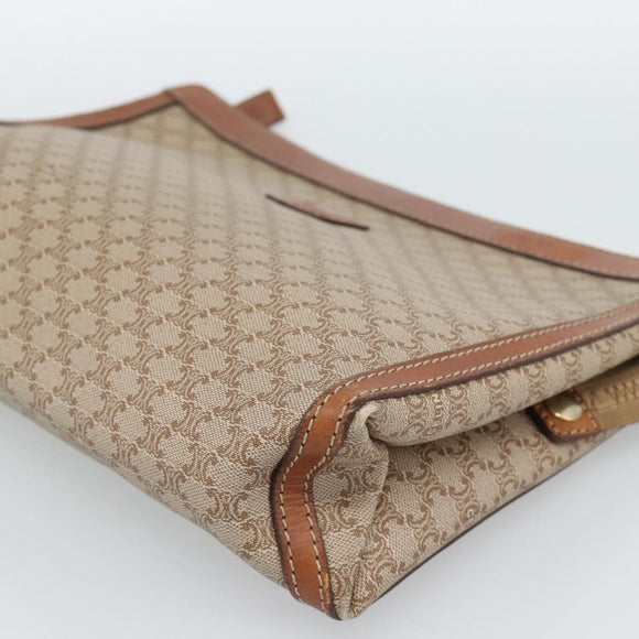 CELINE Fendi Macadam Canvas Zucchino Canvas Bag PVC 2 Set Beige Auth 187404
