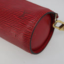LOUIS VUITTON Epi Soufflot Pouch Accessory Pouch Red LV Auth 187407-15