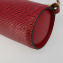 LOUIS VUITTON Epi Soufflot Pouch Accessory Pouch Red LV Auth 187407-17