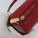 LOUIS VUITTON Epi Soufflot Pouch Accessory Pouch Red LV Auth 187407-10