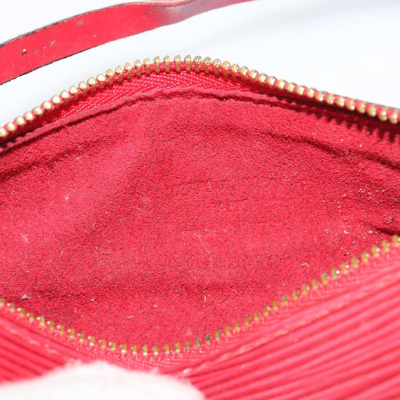 LOUIS VUITTON Epi Soufflot Pouch Accessory Pouch Red LV Auth 187407