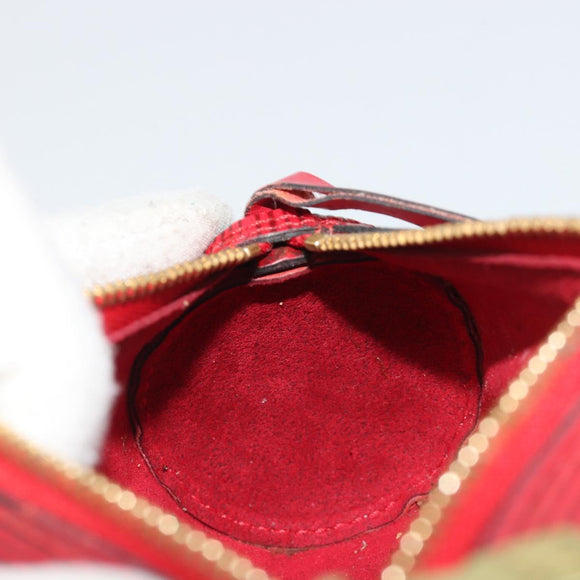 LOUIS VUITTON Epi Soufflot Pouch Accessory Pouch Red LV Auth 187407