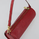 LOUIS VUITTON Epi Soufflot Pouch Accessory Pouch Red LV Auth 187407-6
