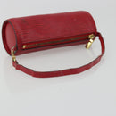 LOUIS VUITTON Epi Soufflot Pouch Accessory Pouch Red LV Auth 187407-7