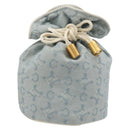 CELINE C Macadam Canvas Pouch Light Blue Auth 187409A-1