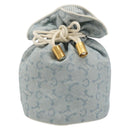 CELINE C Macadam Canvas Pouch Light Blue Auth 187409A-2