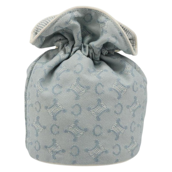 CELINE C Macadam Canvas Pouch Light Blue Auth 187409A