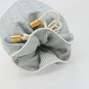CELINE C Macadam Canvas Pouch Light Blue Auth 187409A-6