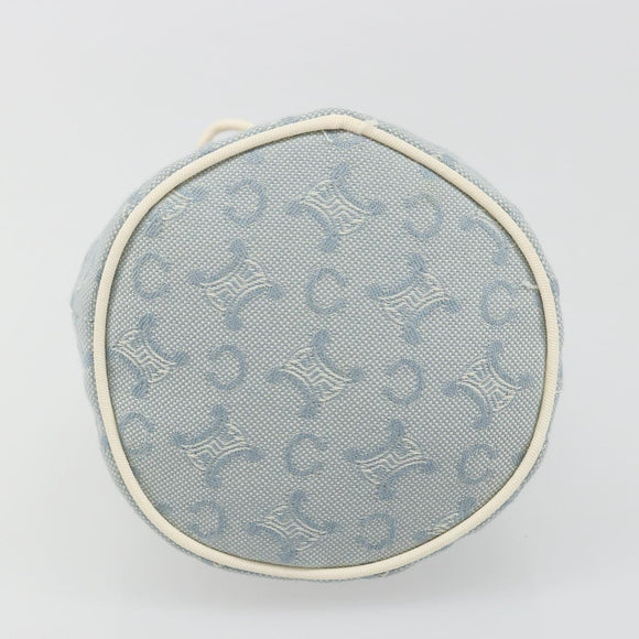CELINE C Macadam Canvas Pouch Light Blue Auth 187409A