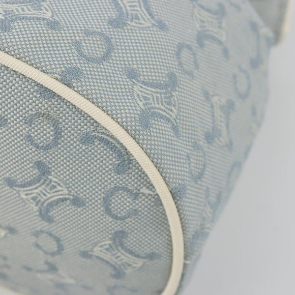CELINE C Macadam Canvas Pouch Light Blue Auth 187409A