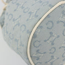 CELINE C Macadam Canvas Pouch Light Blue Auth 187409A-9