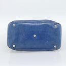 Miu Miu Hand Bag Leather 2way Blue Silver Auth 187410A-11