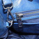 Miu Miu Hand Bag Leather 2way Blue Silver Auth 187410A-23