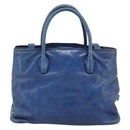 Miu Miu Hand Bag Leather 2way Blue Silver Auth 187410A-3