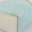 GUCCI GG Canvas Tote Bag Light Blue Gold 002 1099 2404 Auth 187412V-14
