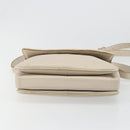 CELINE Shoulder Bag Leather Ivory Gold Auth 187413A-6
