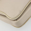 CELINE Shoulder Bag Leather Ivory Gold Auth 187413A-14