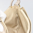 CELINE Shoulder Bag Leather Ivory Gold Auth 187413A-20