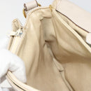 CELINE Shoulder Bag Leather Ivory Gold Auth 187413A-21