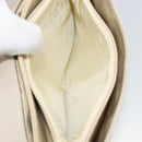 CELINE Shoulder Bag Leather Ivory Gold Auth 187413A-24