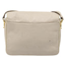 CELINE Shoulder Bag Leather Ivory Gold Auth 187413A-2