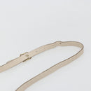 CELINE Shoulder Bag Leather Ivory Gold Auth 187413A-9