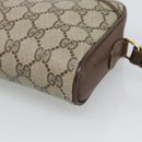 GUCCI GG Supreme Web Sherry Line Bag PVC Beige Gold 116 02 089 Auth 187415-14