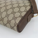 GUCCI GG Supreme Web Sherry Line Bag PVC Beige Gold 116 02 089 Auth 187415-16
