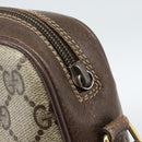GUCCI GG Supreme Web Sherry Line Bag PVC Beige Gold 116 02 089 Auth 187415-10